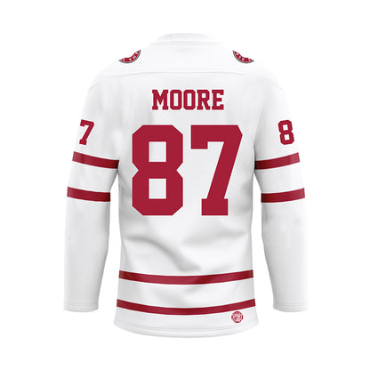 Alabama - NCAA Football : Bud Moore - White Hockey Jersey