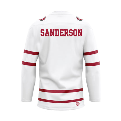 Alabama - Mens Basketball Alumni : Wimp Sanderson - White Hockey Jersey