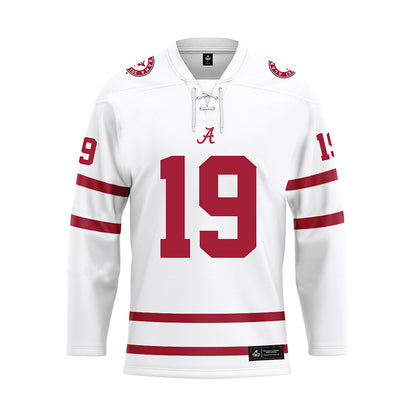 Alabama - NCAA Baseball : Zane Probst - White Hockey Jersey