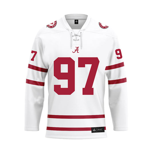 Alabama - Football Alumni : PJ Fitzgerald - White Hockey Jersey