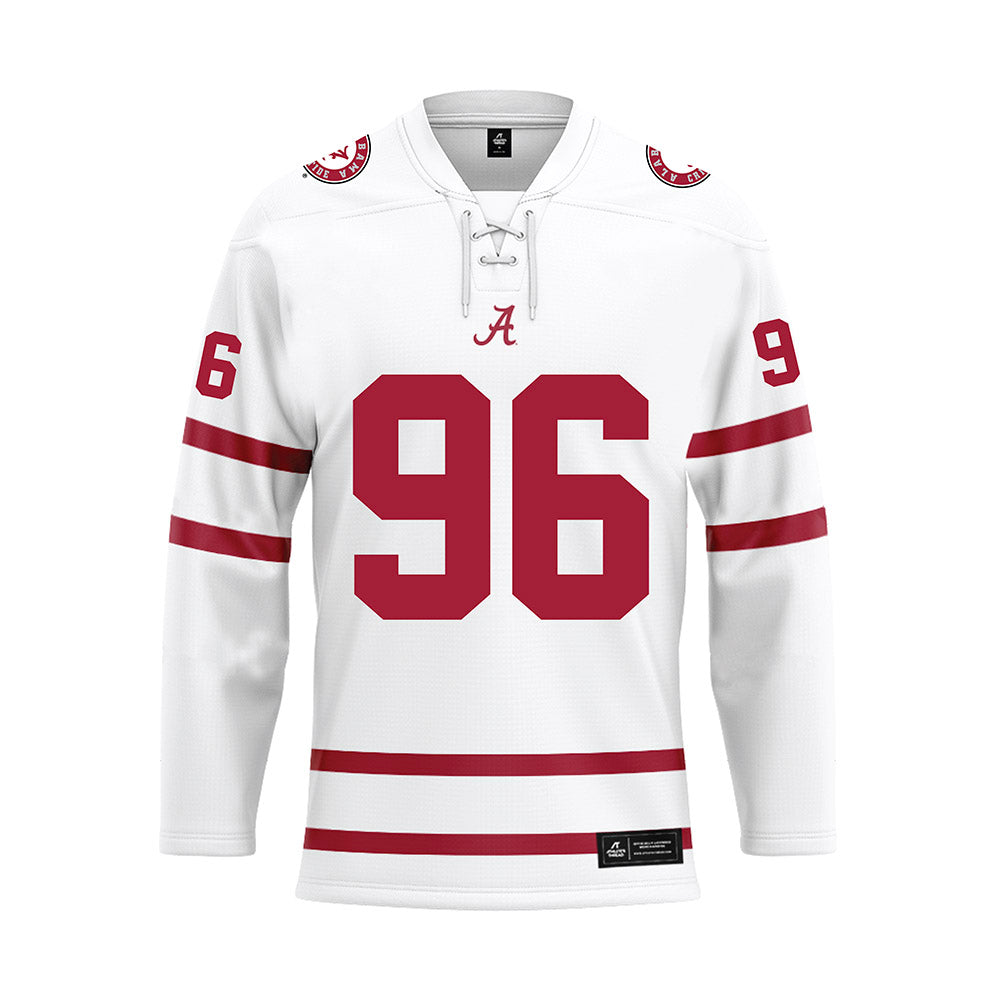 Alabama - NCAA Football : Tim Keenan III - White Hockey Jersey