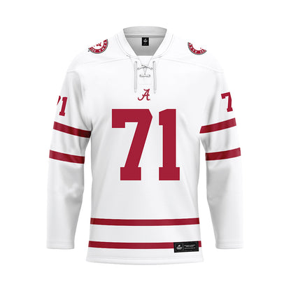 Alabama - NCAA Football : Jackson Howell - White Hockey Jersey