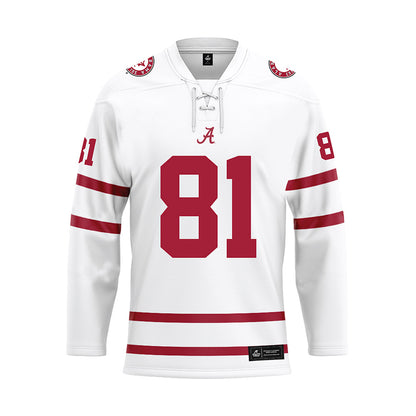 Alabama - Football Alumni : Lamonde Russell - White Hockey Jersey