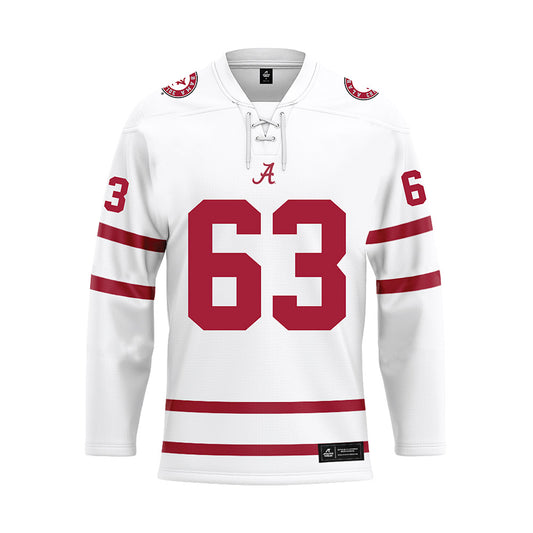 Alabama - Football Alumni : Jim Bunch - White Hockey Jersey