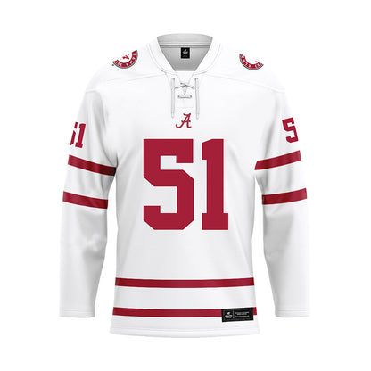 Alabama - Football Alumni : Tommy Cole - White Hockey Jersey