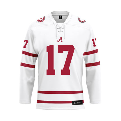 Alabama - NCAA Baseball : Will Plattner - White Hockey Jersey-0