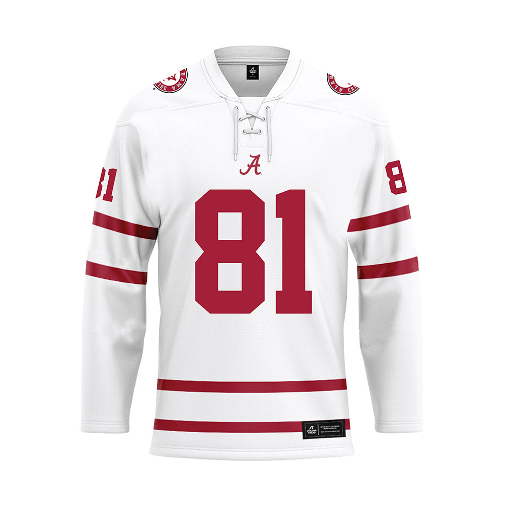 Alabama - Football Alumni : Keith Brown - White Hockey Jersey