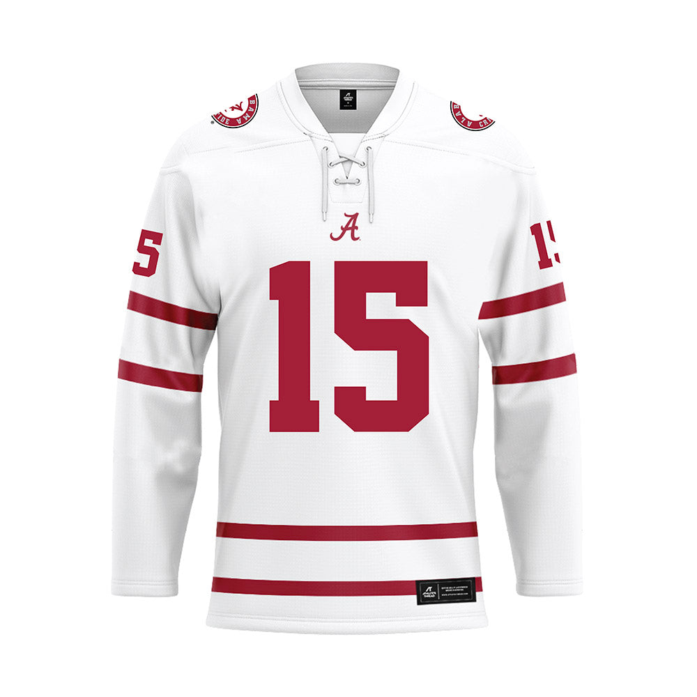 Alabama - NCAA Football : Justin Jefferson - White Hockey Jersey