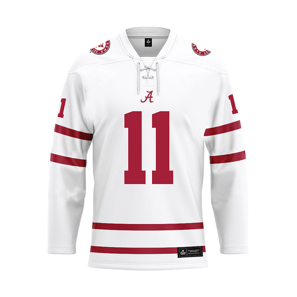 Alabama - Football Alumni : Brandon Gibson - White Hockey Jersey