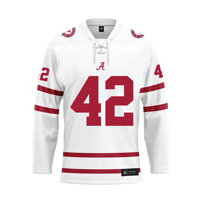 Alabama - NCAA Baseball : Ahmaad Duff - White Hockey Jersey-0