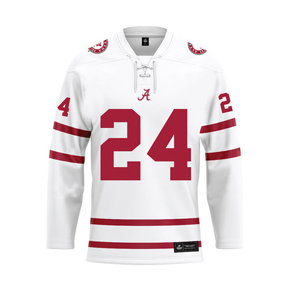 Alabama - Mens Basketball Alumni : Lawson Schaffer - White Hockey Jersey