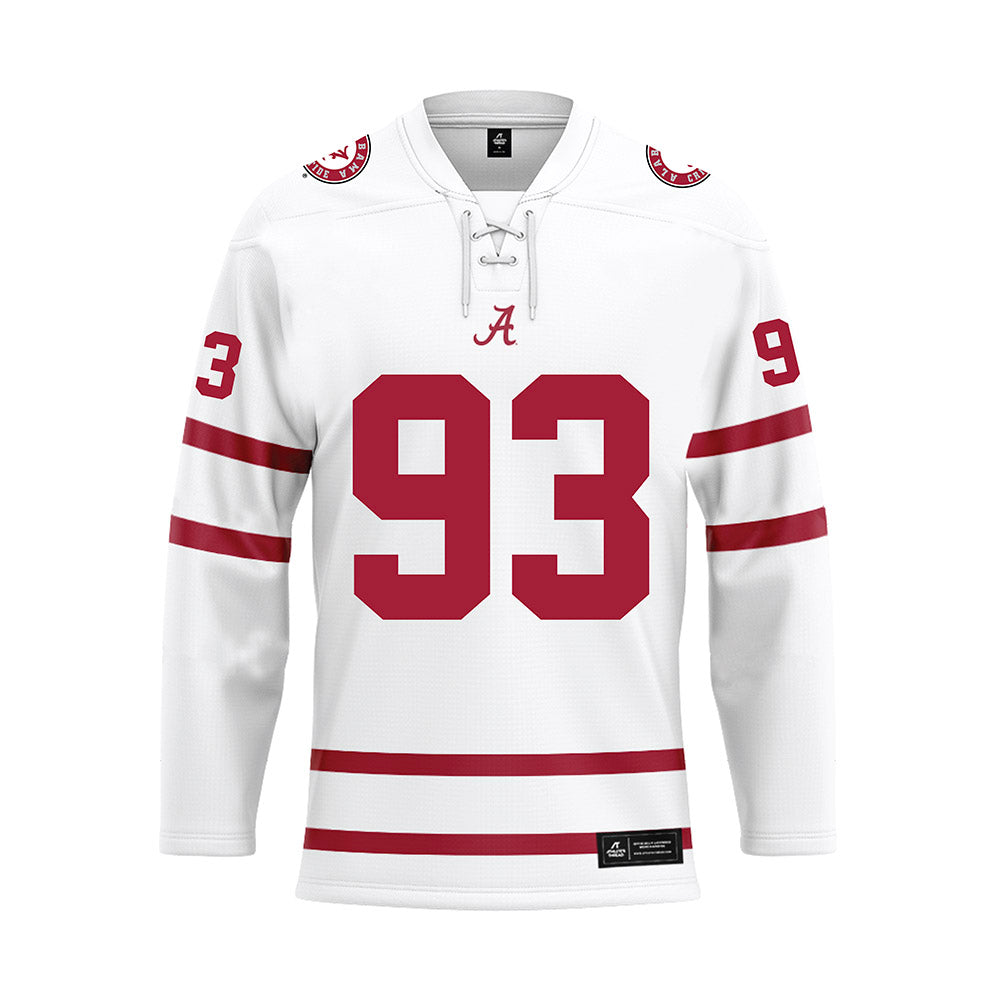 Alabama - Football Alumni : Marty Lyons - White Hockey Jersey