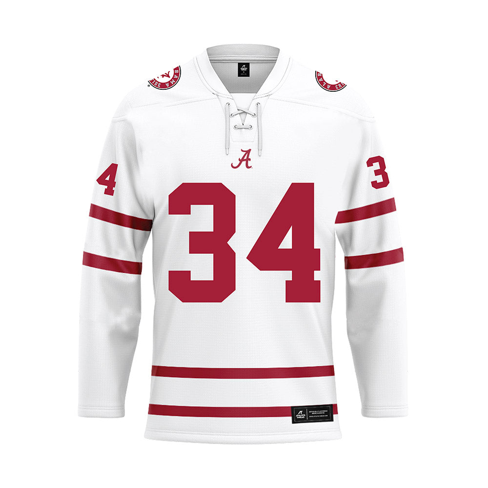 Alabama - NCAA Football : Que Robinson - White Hockey Jersey