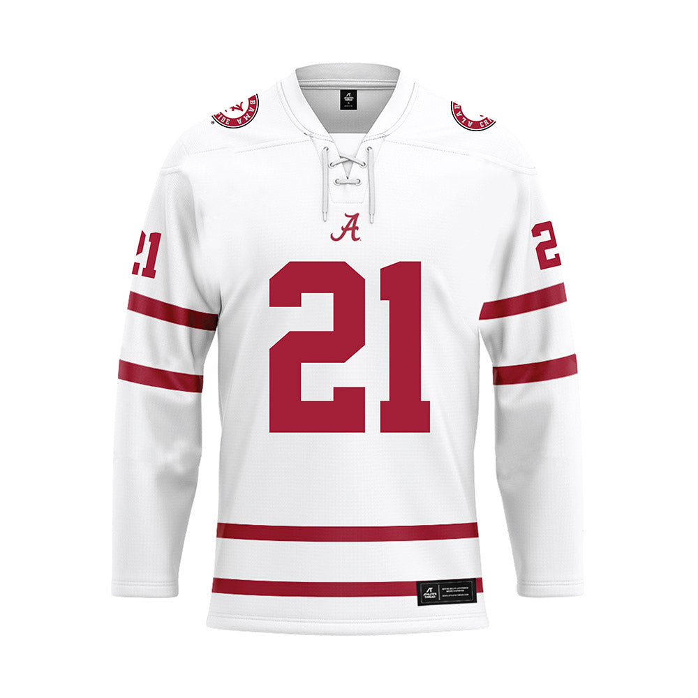 Alabama - Football Alumni : Mike Tucker - White Hockey Jersey