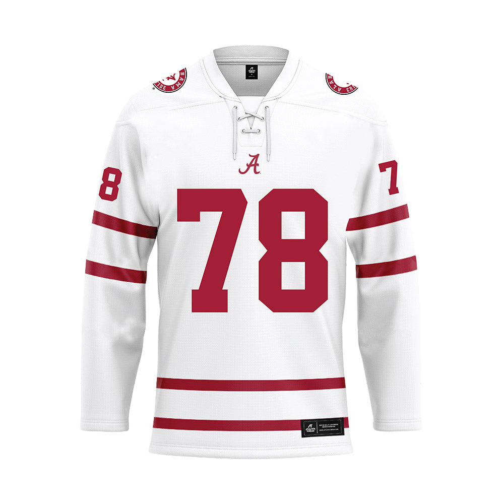 Alabama - Football Alumni : Mike Johnson - White Hockey Jersey