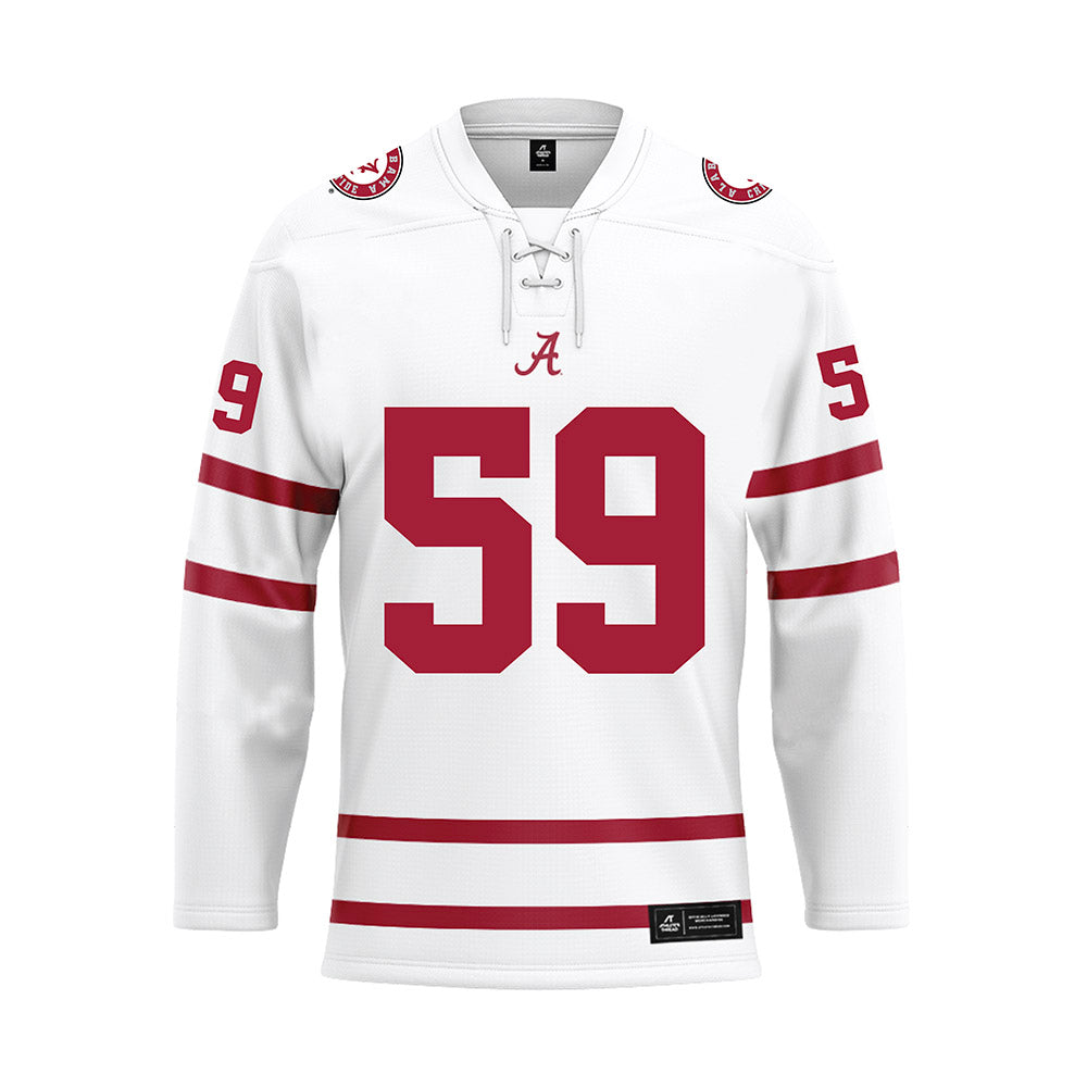 Alabama - Football Alumni : Sylvester Croom - White Hockey Jersey