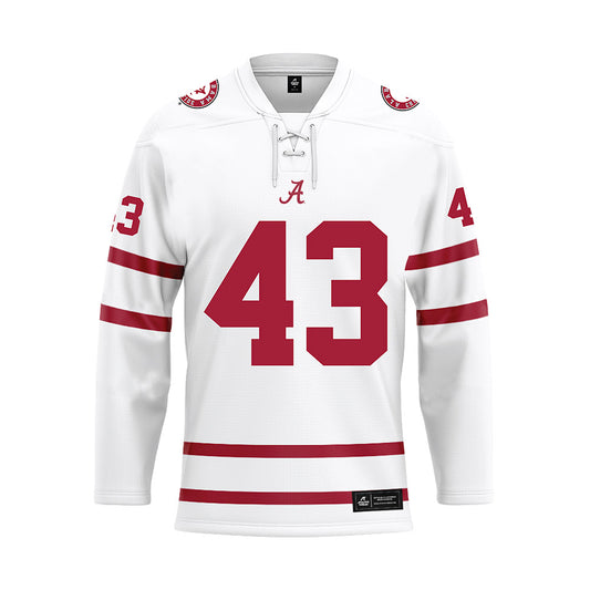 Alabama - NCAA Baseball : Jack Ketchum - White Hockey Jersey-0