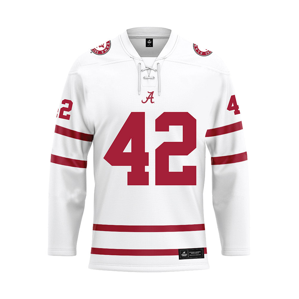 Alabama - NCAA Football : Yhonzae Pierre - White Hockey Jersey