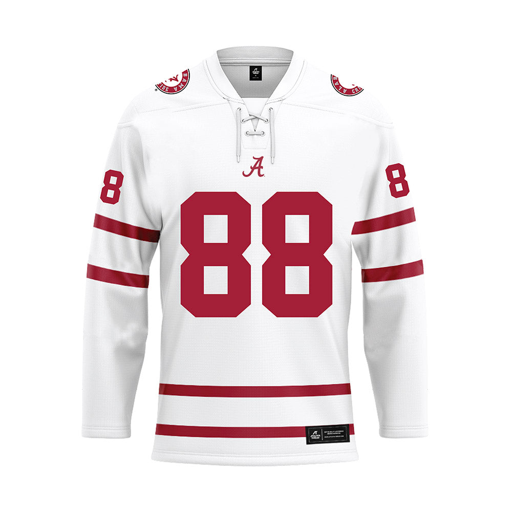 Alabama - Football Alumni : George Pugh - White Hockey Jersey