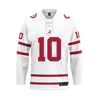 Alabama - NCAA Football : Austin Mack - White Hockey Jersey