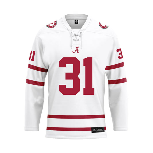 Alabama - Football Alumni : Jerrod Bierbower - White Hockey Jersey