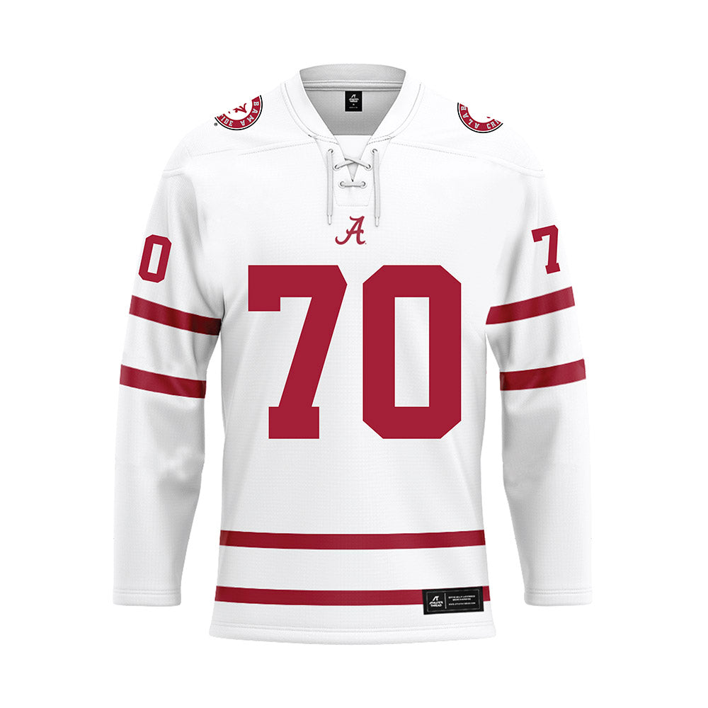 Alabama - NCAA Football : William Sanders - White Hockey Jersey