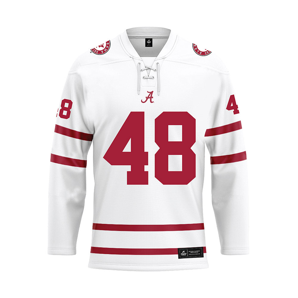 Alabama - NCAA Baseball : Bobby Alcock - White Hockey Jersey