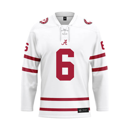 Alabama - Football Alumni : Peter Pappas - White Hockey Jersey