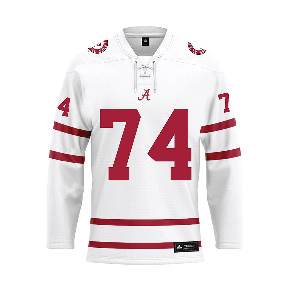 Alabama - Football Alumni : David Hannah - White Hockey Jersey