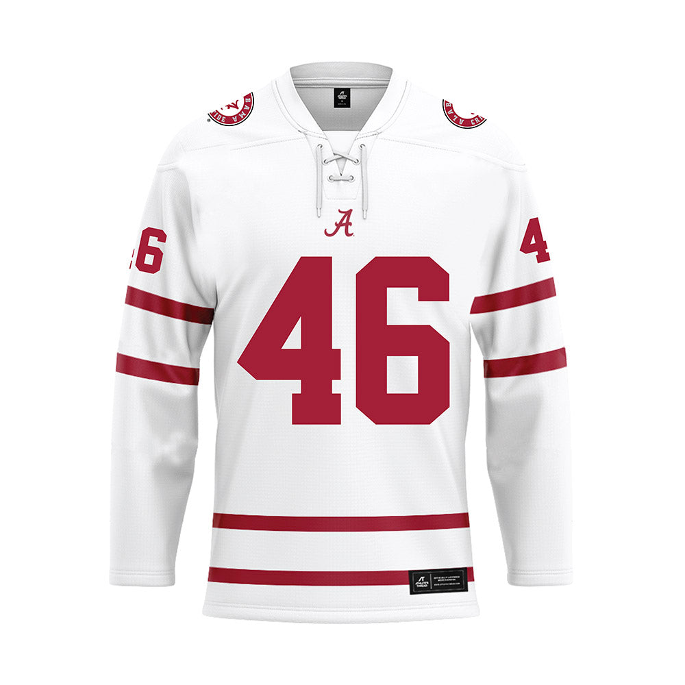 Alabama - Football Alumni : Steve Dean - White Hockey Jersey