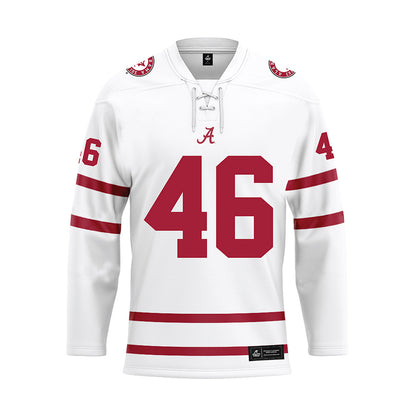 Alabama - Football Alumni : Steve Dean - White Hockey Jersey