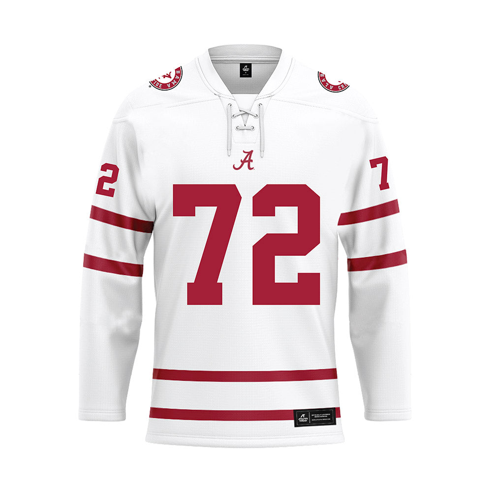 Alabama - Football Alumni : Willard Scissum - White Hockey Jersey