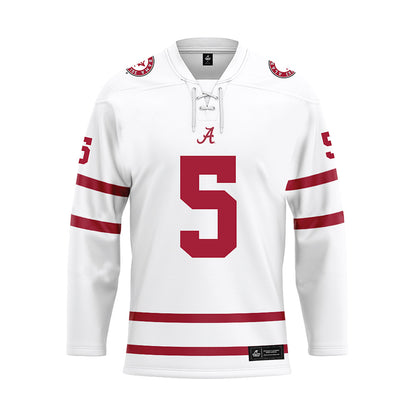 Alabama - NCAA Football : Germie Bernard - White Hockey Jersey-0