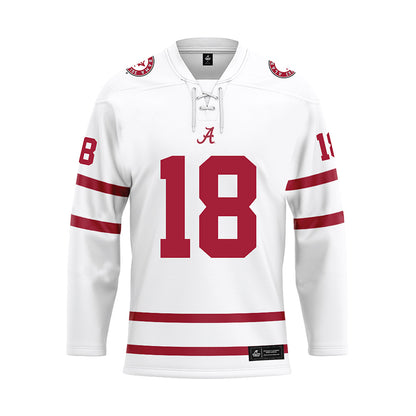 Alabama - NCAA Softball : Lauren Johnson - White Hockey Jersey