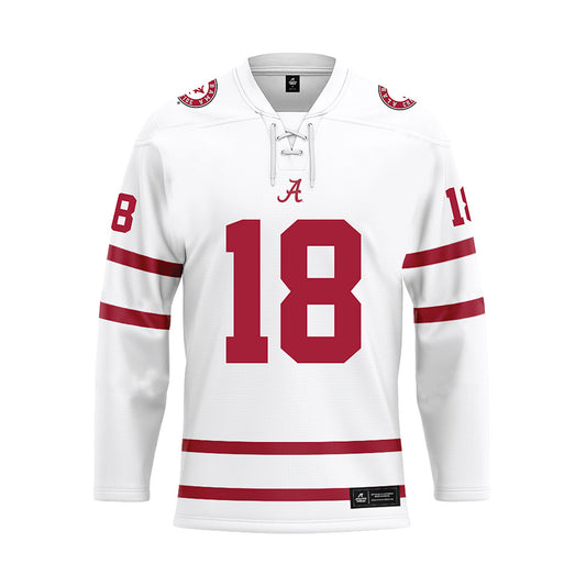 Alabama - NCAA Softball : Lauren Johnson - White Hockey Jersey