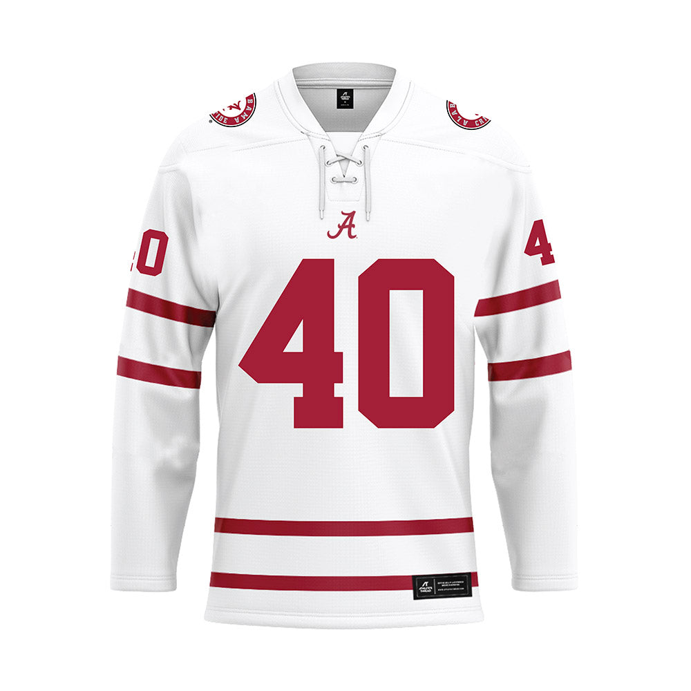 Alabama - NCAA Football : Sterling Dixon - White Hockey Jersey