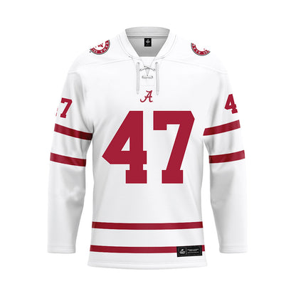 Alabama - Football Alumni : Robert Saucier - White Hockey Jersey