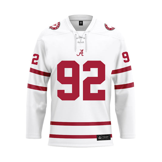 Alabama - Football Alumni : Patrick Frayer - White Hockey Jersey