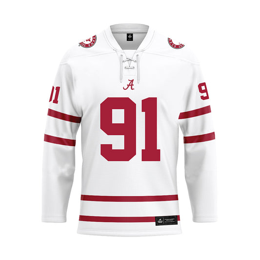 Alabama - Football Alumni : Mike Raines - White Hockey Jersey