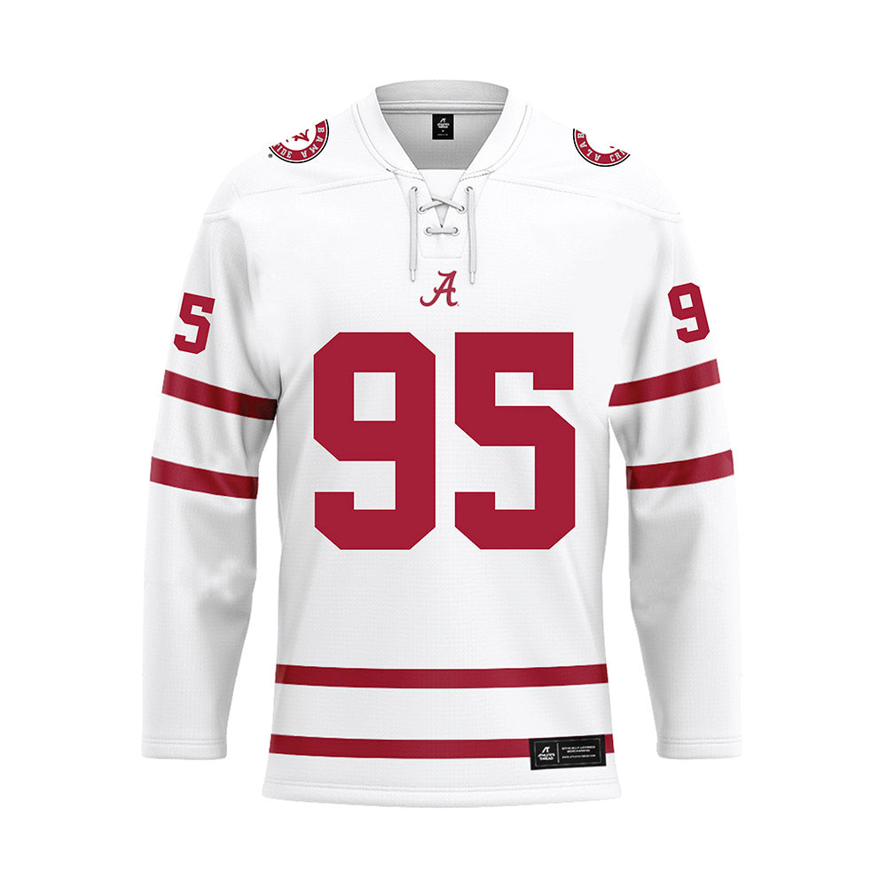 Alabama - NCAA Football : Anderson Green - White Hockey Jersey