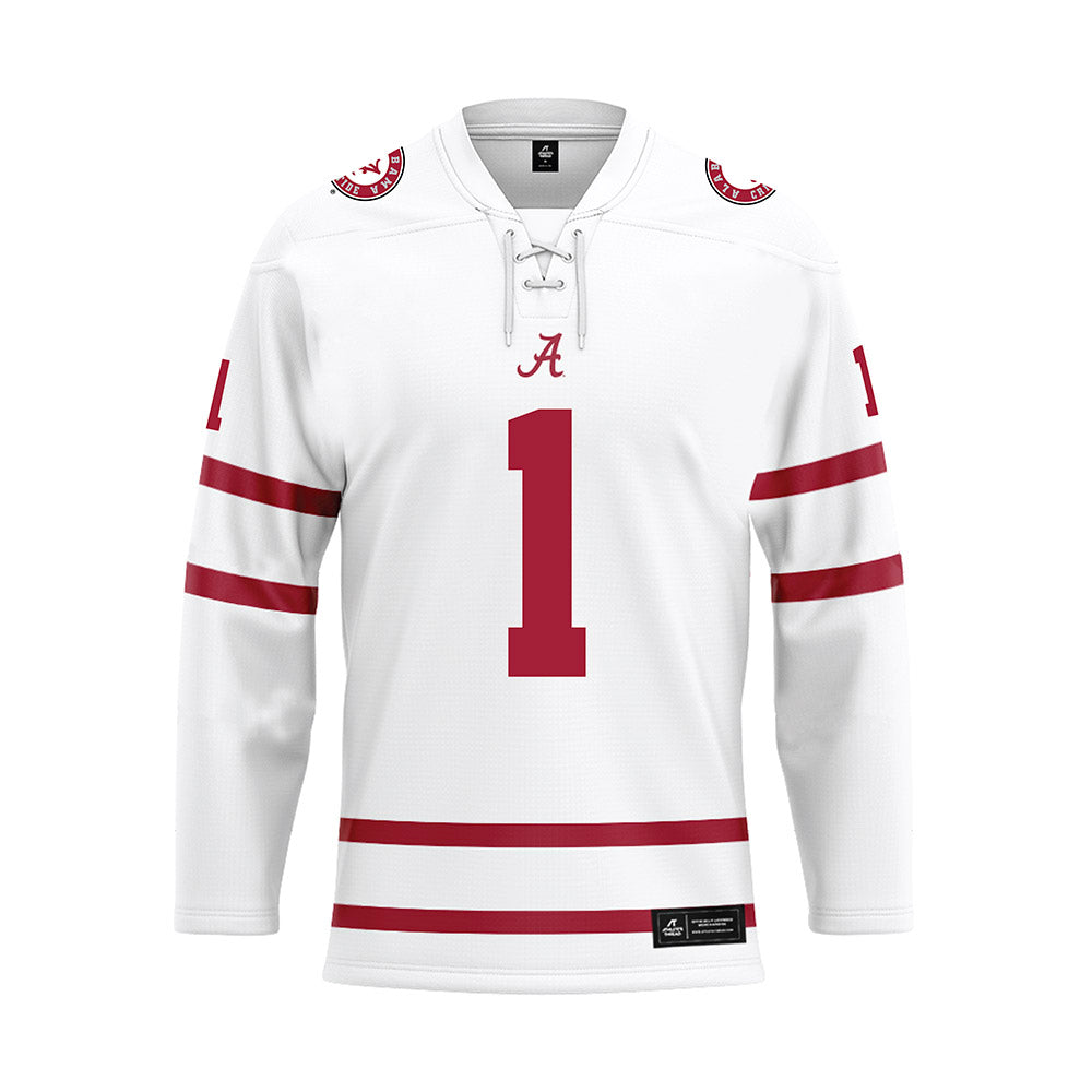 Alabama - NCAA Football : Kendrick Law - White Hockey Jersey