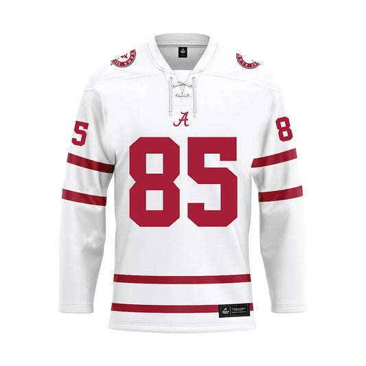 Alabama - Football Alumni : Jim Simmons - White Hockey Jersey