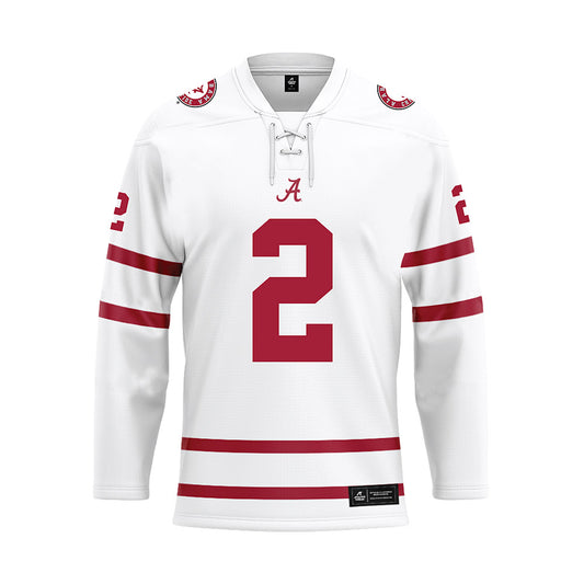 Alabama - NCAA Football : Zabien Brown - White Hockey Jersey