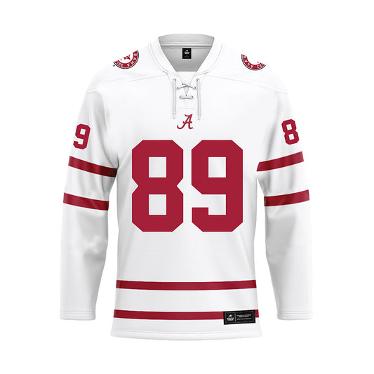 Alabama - NCAA Football : Ty Lockwood - White Hockey Jersey