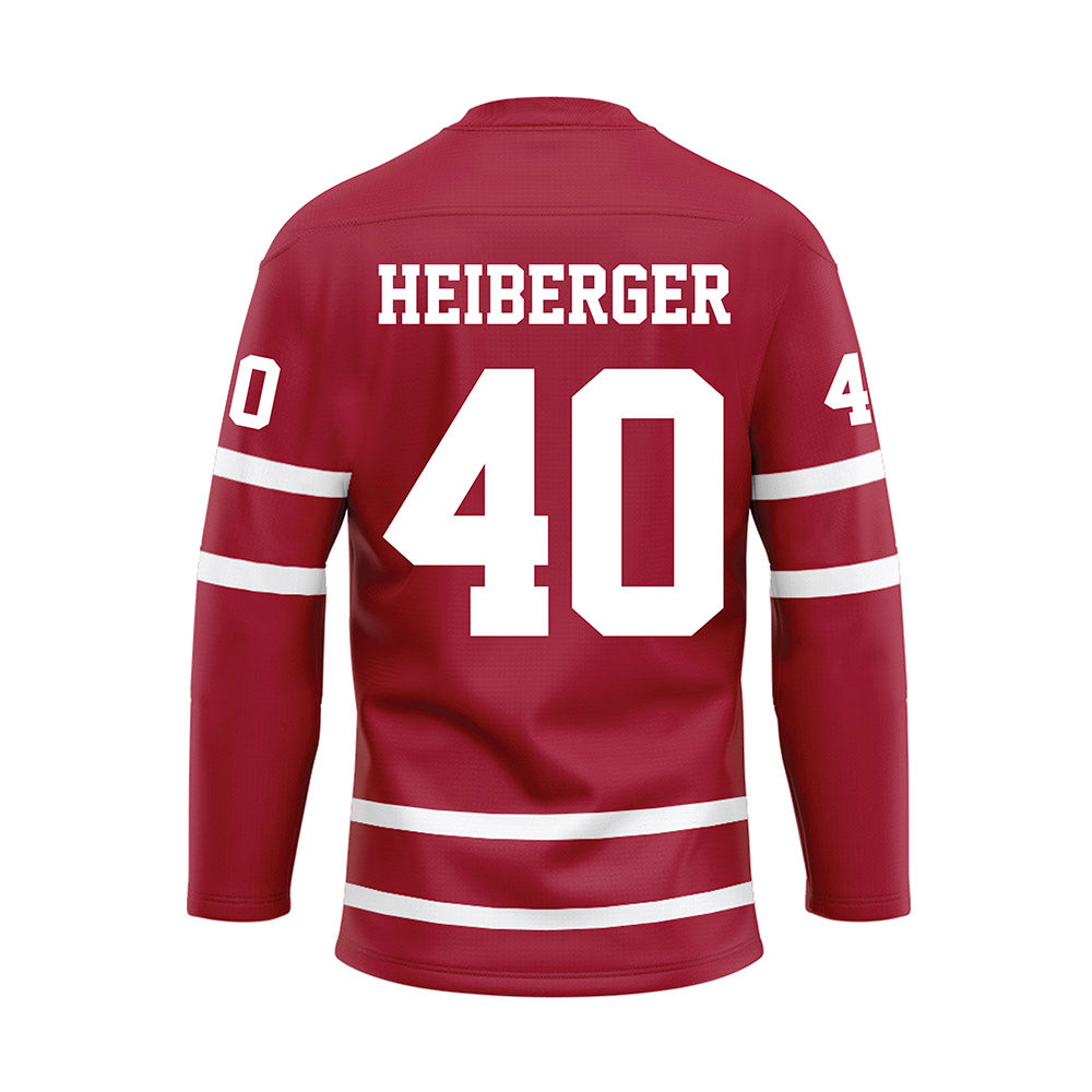 Alabama - NCAA Baseball : Matthew Heiberger - Crimson Hockey Jersey