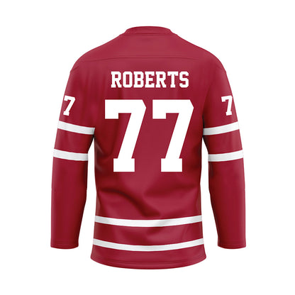 Alabama - NCAA Football : Jaeden Roberts - Crimson Hockey Jersey