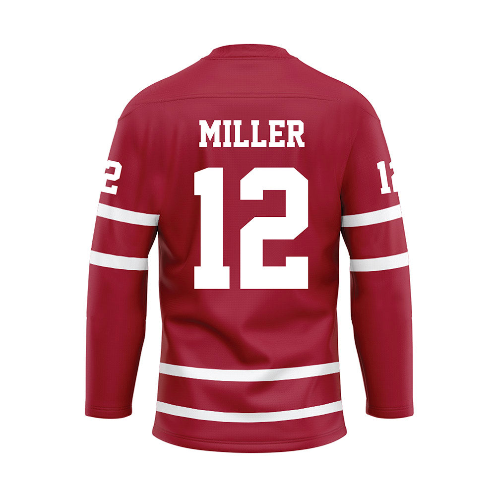 Alabama - NCAA Baseball : Gage Miller - Crimson Hockey Jersey