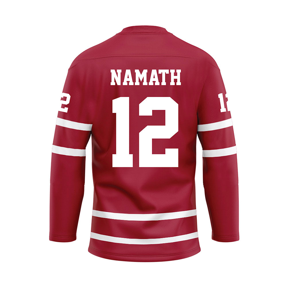 Alabama - Football Alumni : Joe Namath - Crimson Hockey Jersey