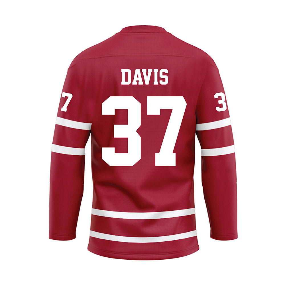 Alabama - NCAA Football : Cole Davis - Crimson Hockey Jersey