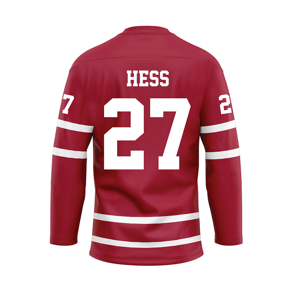 Alabama - NCAA Baseball : Ben Hess - Crimson Hockey Jersey